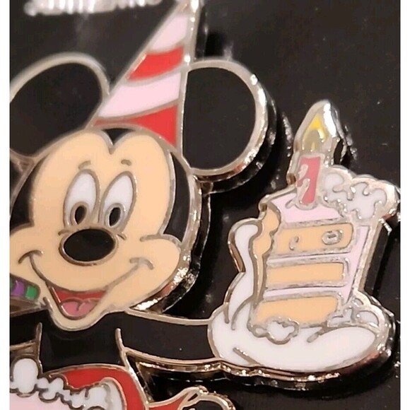 Disney Pin 116058 Mickey Mouse Happy Birthday cake candle Banner Party Time 2016 - Picture 4 of 6